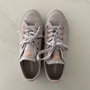 Converse Suede Grey, Pink & Rose Gold Chuck Taylor